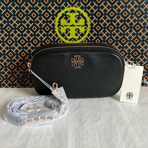 Tory Burch Britten Camera Bag Crossbody Bag Black Gold